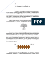 Pila radiestésica: instrumento que emite radiación verde negativo para curar a distancia