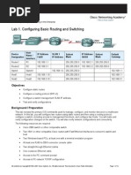 Lab 1 Configuring Basic Routing and Switching