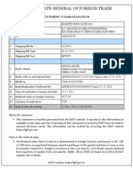 Directorate General of Foreign Trade: Statement of Bank Realisation