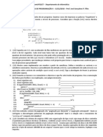 Sistema Operacionais I - Prova Final 16/12/2010