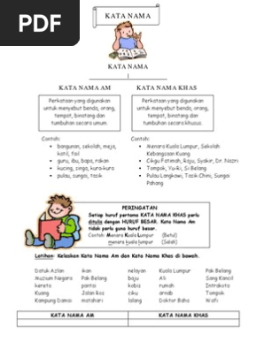 Kata Nama Nota Ringkas Latihan