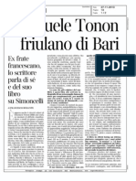 Francesco Durante Intervista Emanuele Tonon Sul Corriere Del Mezzogiorno