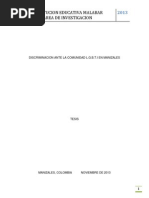 Porque Se Da y Como Se Evidencia La Discriminacion Hacia Miembros de La Comunidad Lgbt