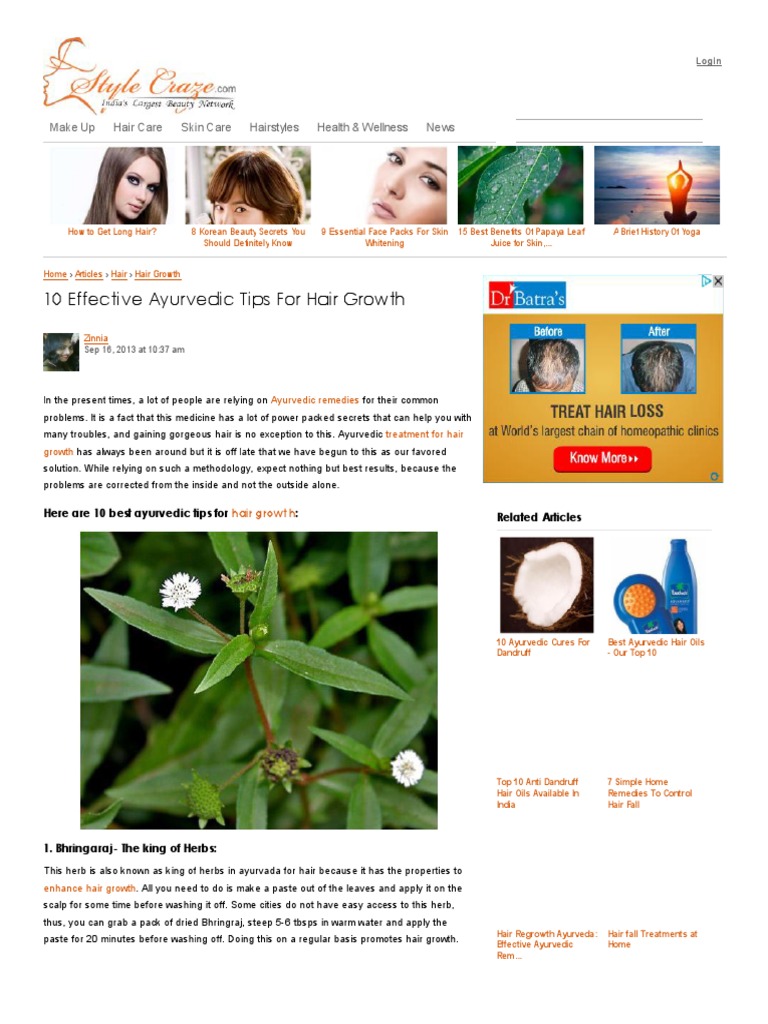 10 Effective Ayurvedic Treatment For Hair Loss Ayurveda Hair Care