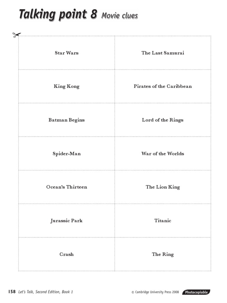 Talking Point 8: Movie Clues | PDF
