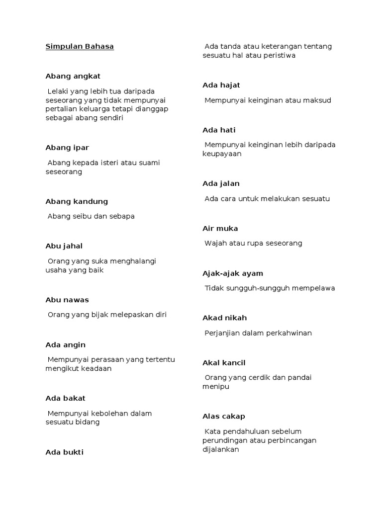 Simpulan Bahasa Pdf