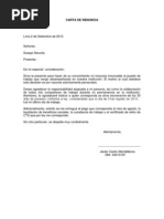 Carta de Renuncia