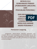 Mengelola Komunikasi Pribadi (Pemasaran Langsung Dan Penjualan