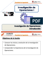 T1.1 IO I - UPN - Investigacion de Operaciones - Introducción