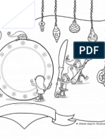 Elf Place Setting 8.5x11 Colouring Page