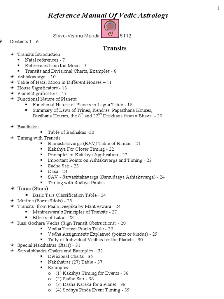 118466924 Reference Manual of Vedic Astrology | Planets In Astrology |  Esoteric Cosmology