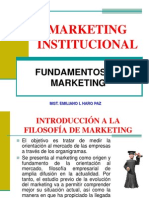 Fundamentos de marketing institucional y la filosofía de orientación al mercado