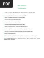 Ficha Formativa 7º Ano - Civilização Egípcia