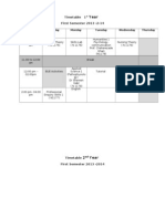 Nursing Timetable 2013-2014