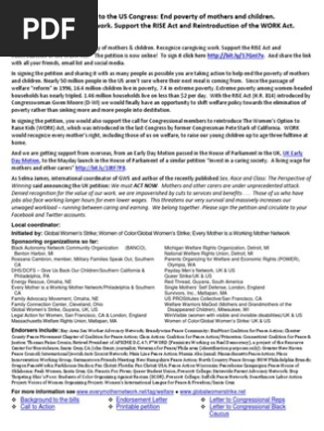 Welfare - Online Petition Letter
