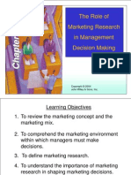 The Role of Marketing Research in Management Decision Making