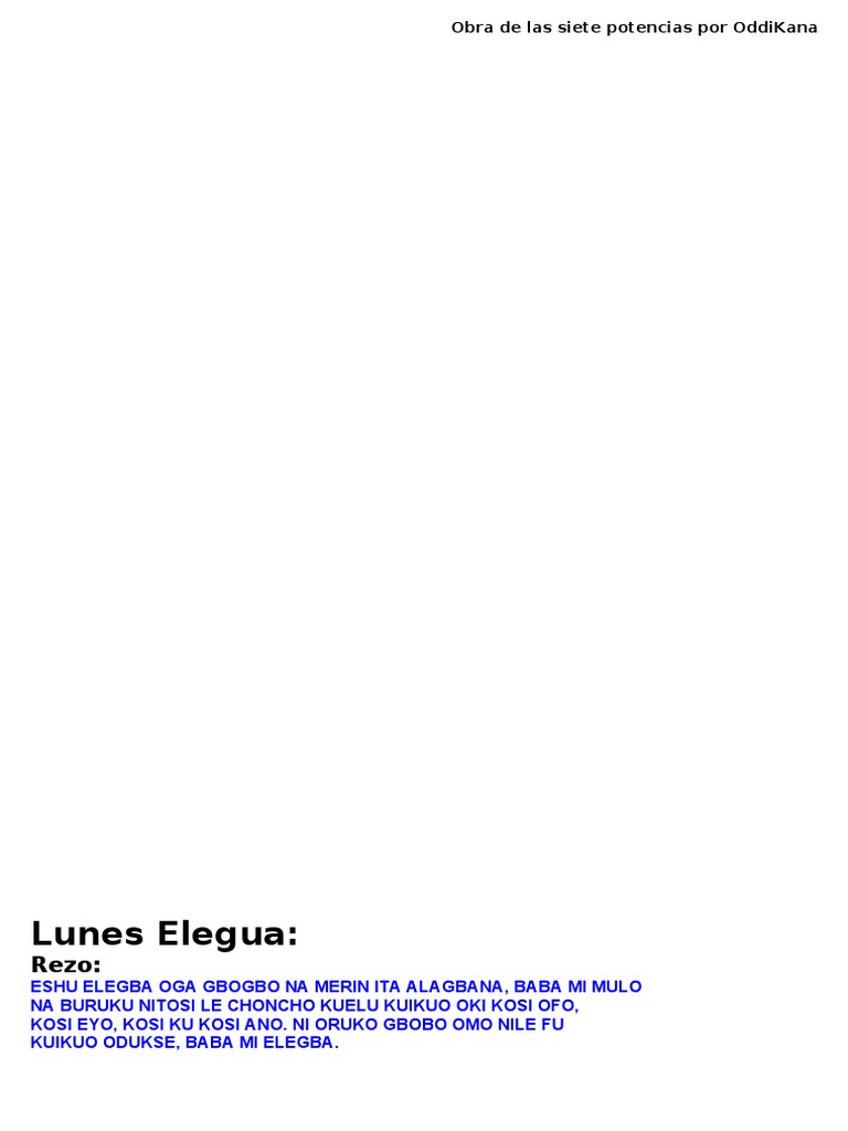 Ritual de las Siete Potencias | PDF | Alimentos | Religión y creencia