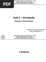 Aula II  - Introdução - Estradas e Pavimentação