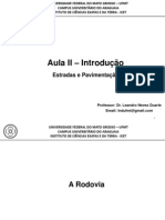 Aula II  - Introdução - Estradas e Pavimentação