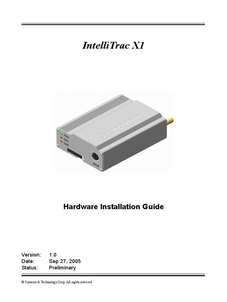 IntelliTrac X1 Installation | PDF | Subscriber Identity Module ...