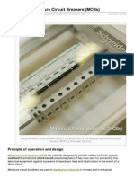 Purpose of Miniature Circuit Breakers MCBs