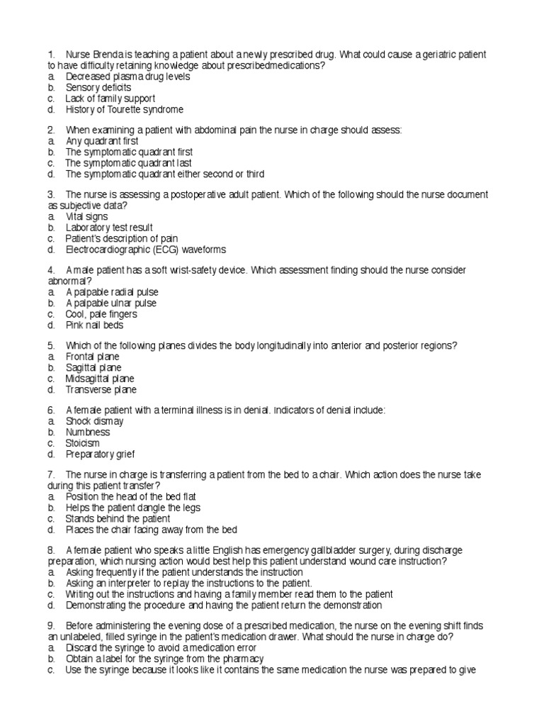examples of clinical research questions in nursing