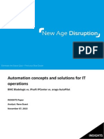 INSIGHTS Paper: Automation Concepts and Solutions For IT Operations (BMC Bladelogic vs. IPsoft IPCenter vs. Arago AutoPilot)