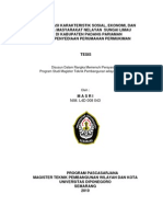 Identifikasi Karakteristik Sosial, Ekonomi, Dan Budaya Masyarakat Nelayan Sungai Limau Di Kabupaten Padang Pariaman Dalam Penyediaan Perumahan Permukiman