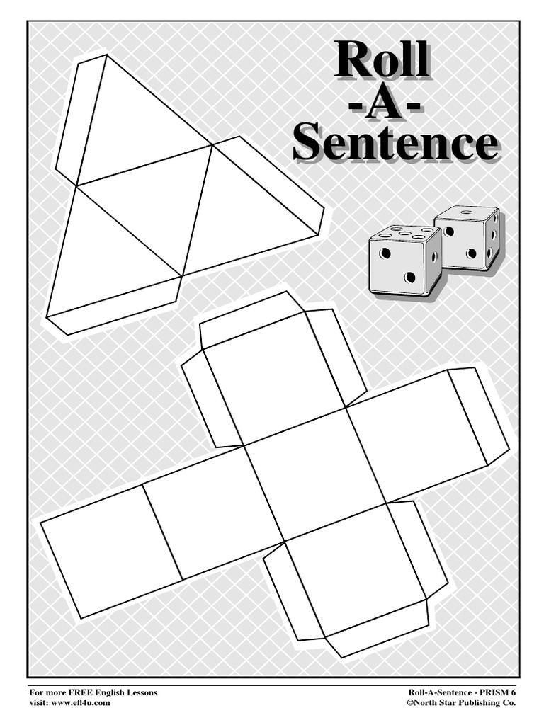 roll a sentence.pdf Dice Verb