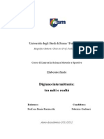 Tesi Digiuno Intermittente: Tra Miti e Realtà. Università Degli Studi Del Foro Italico. DR Fabrizio Gasbarri