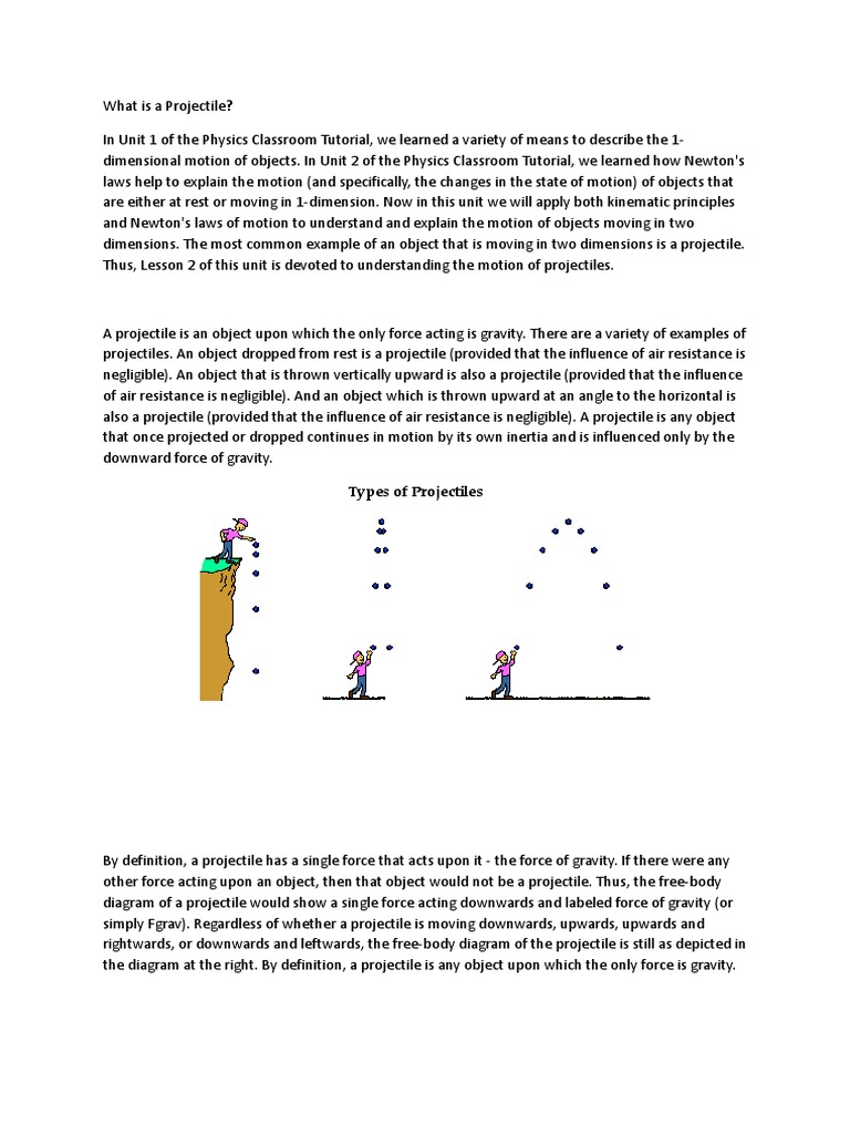 Projectile | PDF