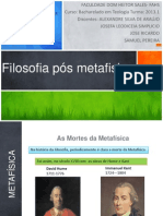 A morte da metafísica e a realidade puramente discursiva do saber