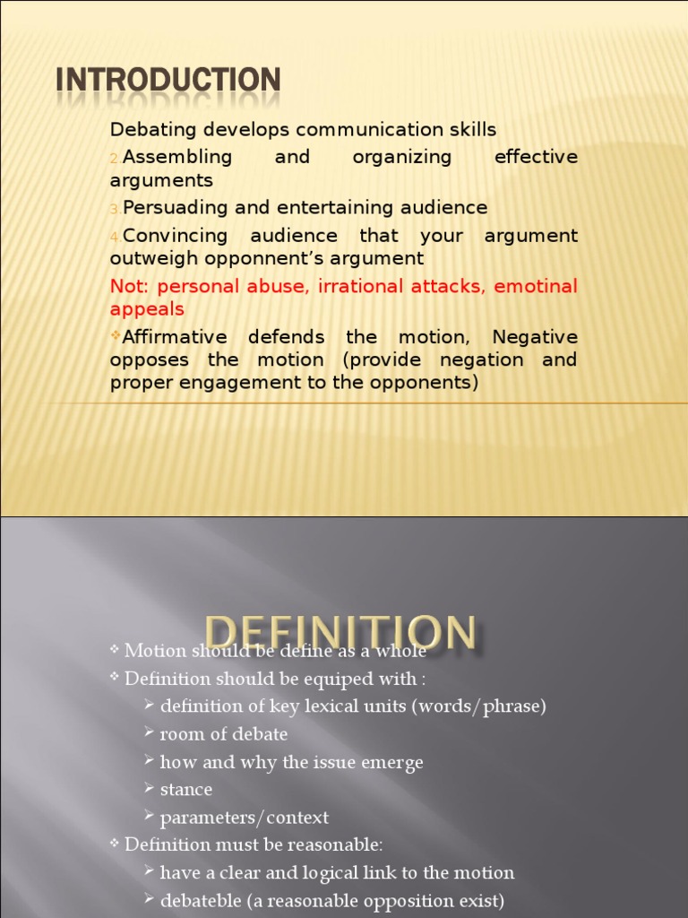 Debating Workshop: Skills and Structure | PDF | Argument | Logic
