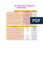 Juego en Excel de Lengua y Literatura