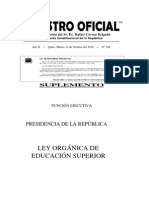 Ley Organica Educacion Superior