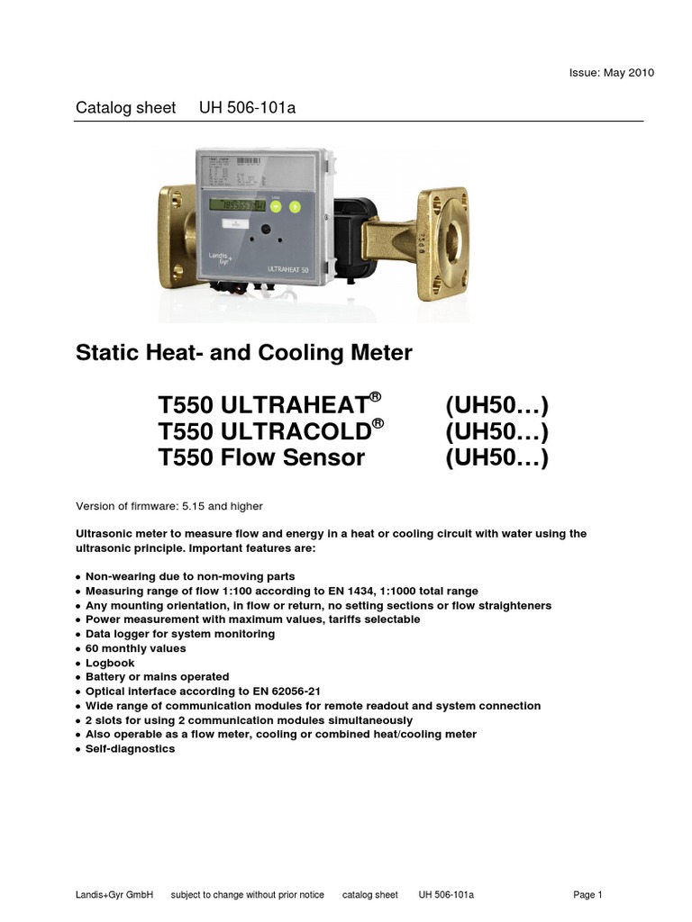 Catalog Sheet T550 UH50 en | PDF | Measuring Instrument | Flow Measurement