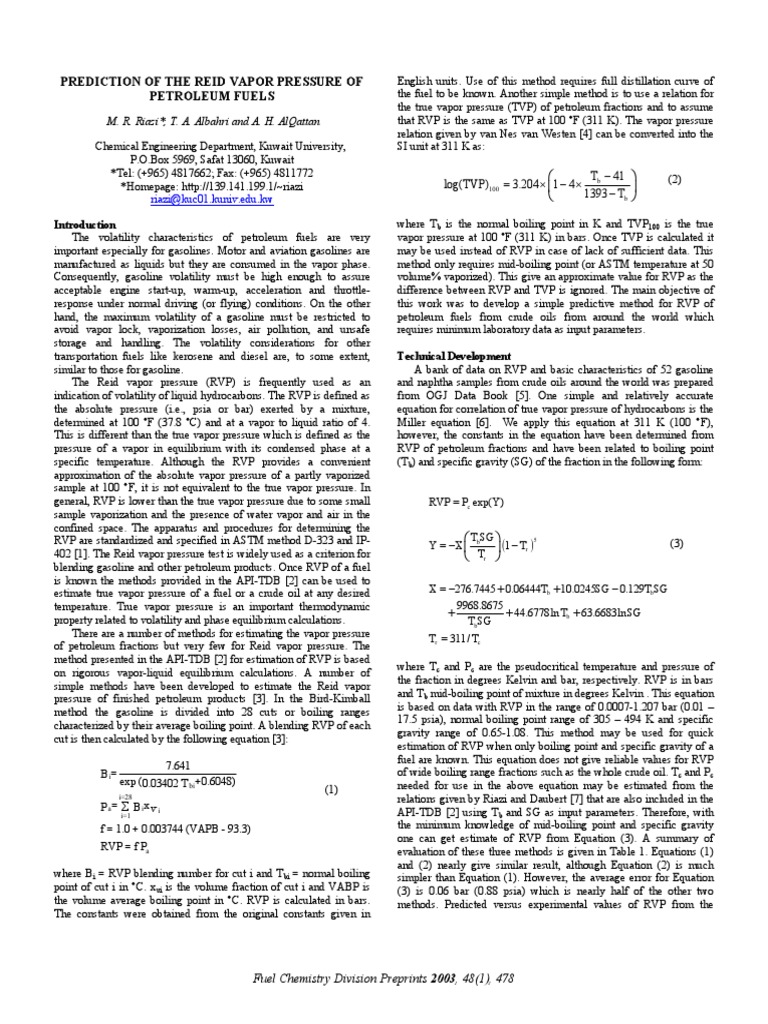 Calculos para TVR | PDF