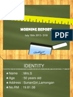 Morning Report 18th Juli 2013