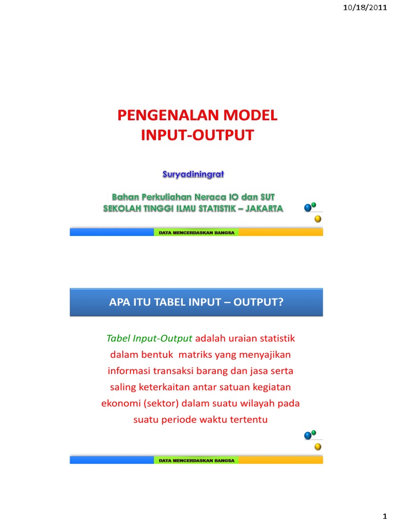 Tabel Input Output | PDF