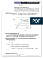 Unit-Ii Mosfet Transistors: VI Semester ECE