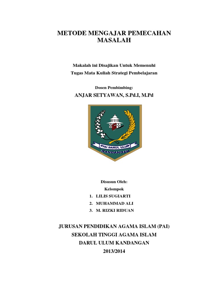 Makalah Strategi Pembelajaran - Riset