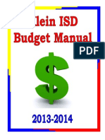 Budget Manual Klein Isd