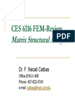 CES 6116 FEM Review of Matrix Analysis