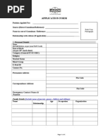 Employment Application Form