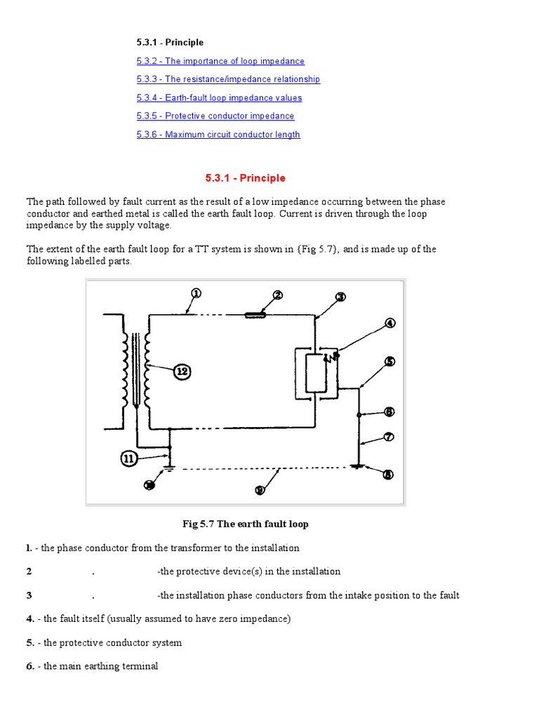 Earth Fault Loop Impedance Overview | PDF | Electrical Impedance ...