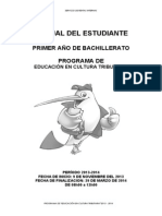 Manual Del Estudiante para Primero de Bachillerato 2013-2014