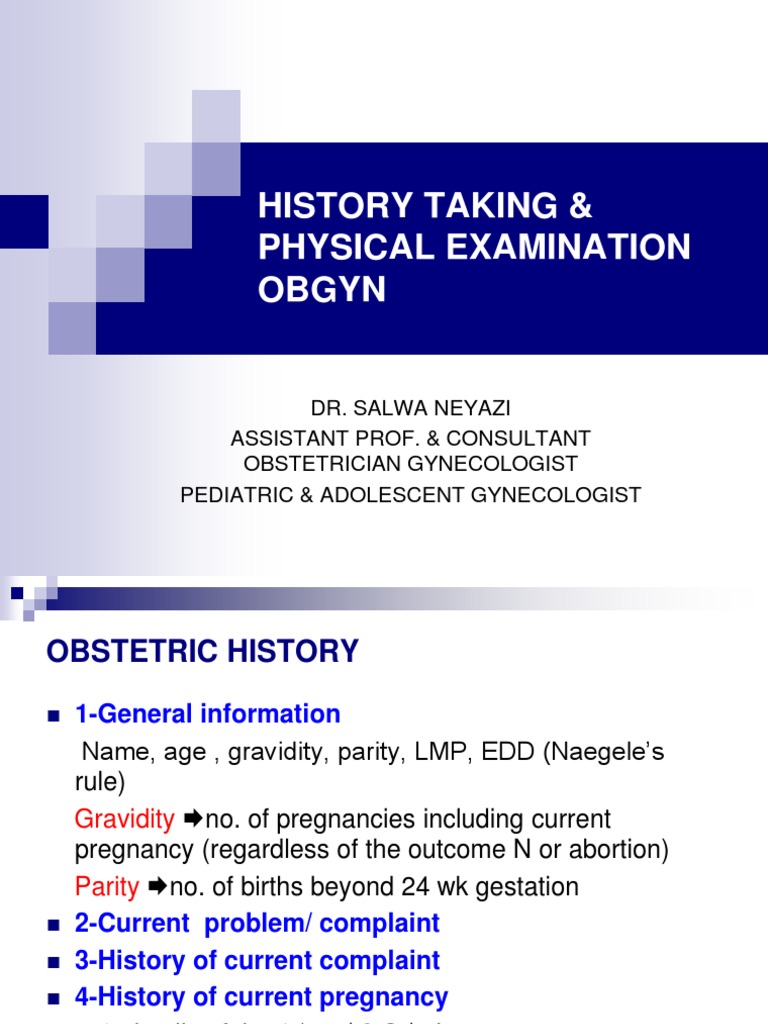 Obstetric and Gynecologic History Taking | PDF | Obstetrics | Pregnancy