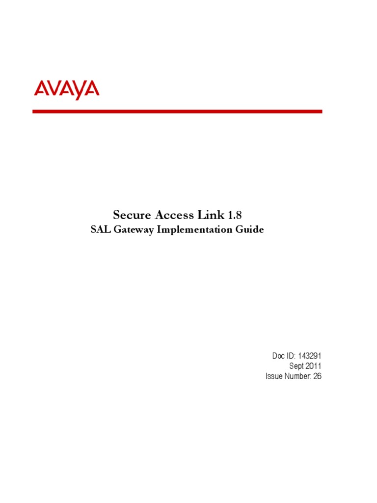Secure Access Link 1.8 Gateway Implementation Guide | PDF | Computer ...