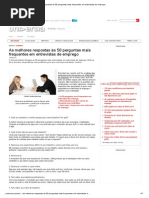 50 Perguntas Mais Frequentes Em Entrevistas de Emprego