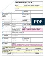 Risk Assessment Form - Part A: Reference: Sign-Off Status Assessment Summary Details